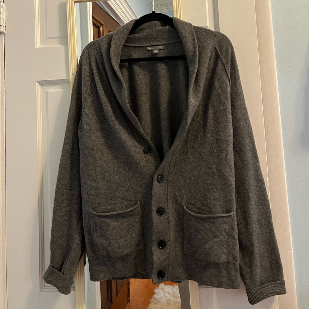 Gray Button-Up Cardigan - Picture 3 of 4